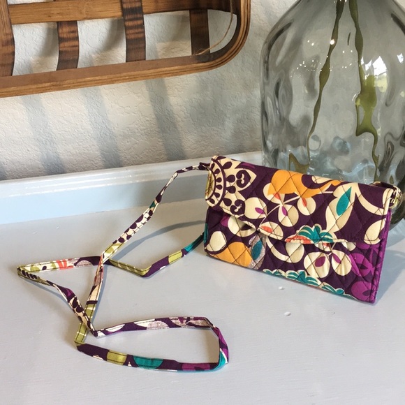 Vera Bradley Handbags - VERA BRADLEY strap wallet PLUM CRAZY